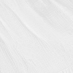 Babidu-Girls White Cheesecloth Dress | Childrensalon Outlet