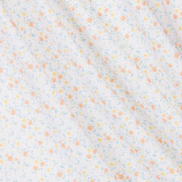 Babidu-Girls White Floral Cotton Dress | Childrensalon Outlet