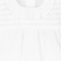 Babidu-Girls White Ruffle Blouse | Childrensalon Outlet