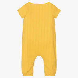 Babidu-Girls Yellow Cotton Babysuit | Childrensalon Outlet
