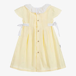 بابيدو -فستان قطن لون أصفر وأبيض | Childrensalon Outlet