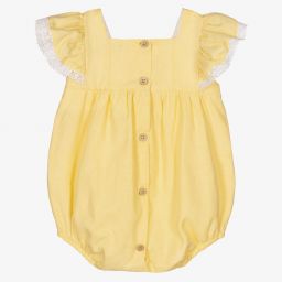 Babidu-Желтый льняной песочник для девочек | Childrensalon Outlet