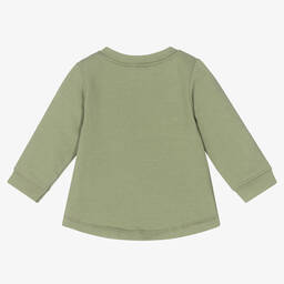 Babidu-Green Cotton Baby Sweatshirt | Childrensalon Outlet
