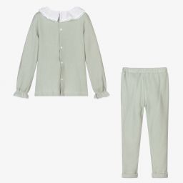 Babidu-Зеленый трикотажный комплект с брюками | Childrensalon Outlet