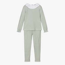 Babidu-Зеленый трикотажный комплект с брюками | Childrensalon Outlet