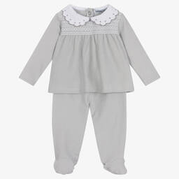 Babidu-Серый топ и штанишки из хлопка | Childrensalon Outlet