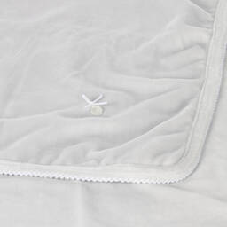 بابيدو -بطانية قطن قطيفة لون رمادي فاتح للأطفال (85 سم) | Childrensalon Outlet