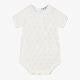 Babidu-Ivory Knitted Baby Shortie | Childrensalon Outlet