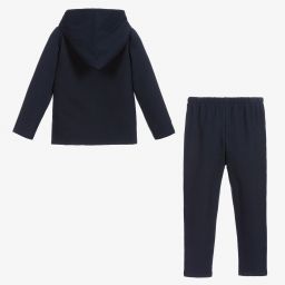 Babidu-Navy Blue Cotton Tracksuit | Childrensalon Outlet