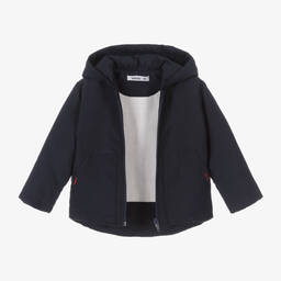 Babidu-Navy Blue Hooded Jacket | Childrensalon Outlet