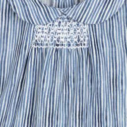 بابيدو -طقم شورت مطرز سموكينغ قطن لون كحلي وأبيض للأطفال | Childrensalon Outlet