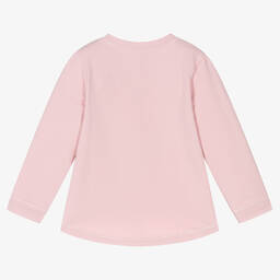 Babidu-Pink Cotton Jersey Sweatshirt | Childrensalon Outlet