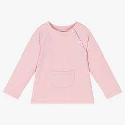 Babidu-Pink Cotton Jersey Top | Childrensalon Outlet