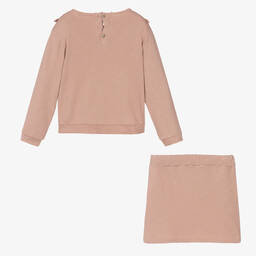 بابيدو -طقم تنورة قطن لون زهري | Childrensalon Outlet