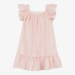Babidu-Pink & White Check Dress  | Childrensalon Outlet
