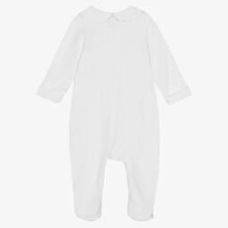 Babidu-Белый хлопковый комбинезон | Childrensalon Outlet