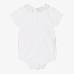 Babidu-Белый хлопковый песочник с сотами | Childrensalon Outlet