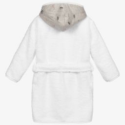 بابيدو -روب حمّام قطن لون أبيض للبنات | Childrensalon Outlet