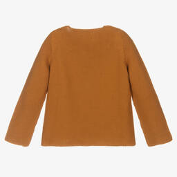 Babidu-Yellow Cotton Knit Cardigan | Childrensalon Outlet