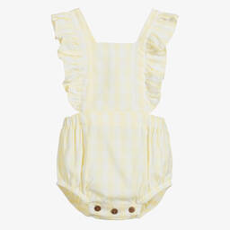 Babidu-Yellow & White Cotton Shortie | Childrensalon Outlet