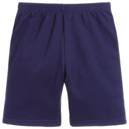 بالينسياغا-شورت لوغو قطن لون أزرق | Childrensalon Outlet