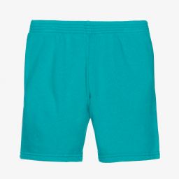 Balenciaga-Blue Cotton Logo Shorts | Childrensalon Outlet