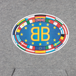 Balenciaga-Grey Cotton Logo Hoodie | Childrensalon Outlet