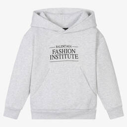 Balenciaga logo shop hoodie grey