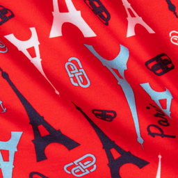 Balenciaga-Red Cotton Paris Logo T-Shirt | Childrensalon Outlet
