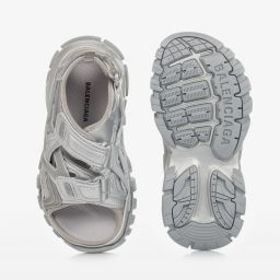 Balenciaga-Silver Track Sandals | Childrensalon Outlet