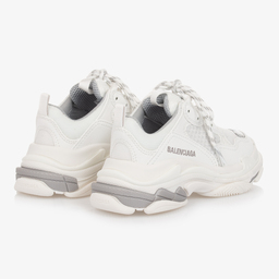 Balenciaga-Белые кроссовки с тремя S | Childrensalon Outlet