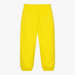 Balenciaga-Yellow Logo Cotton Joggers | Childrensalon Outlet