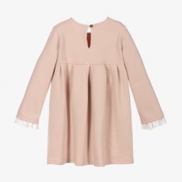 Balloon Chic-فستان قطن جيرسي لون بيج | Childrensalon Outlet