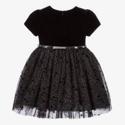 Balloon Chic-Black Velvet & Tulle Dress | Childrensalon Outlet