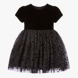 Balloon Chic-Black Velvet & Tulle Dress | Childrensalon Outlet