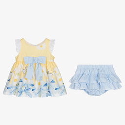 Balloon Chic-Blue & Yellow Baby Dress Set | Childrensalon Outlet