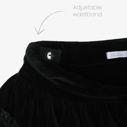 Balloon Chic-Girls Black Cotton Velour Skirt | Childrensalon Outlet