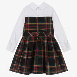 Balloon Chic-Girls Black & Red Tartan Dress | Childrensalon Outlet