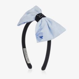 Balloon Chic-Girls Blue Bow Hairband | Childrensalon Outlet