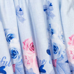 Balloon Chic-Girls Blue Cotton Dress | Childrensalon Outlet