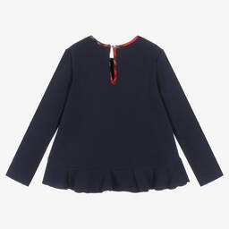 Balloon Chic-Girls Blue Cotton Jersey Top | Childrensalon Outlet