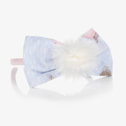 Balloon Chic-Girls Blue & Pink Princess Cotton Hairband | Childrensalon Outlet