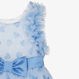 Balloon Chic-Girls Blue Tulle Heart Dress | Childrensalon Outlet