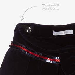 Balloon Chic-Girls Blue Velvet Skirt | Childrensalon Outlet