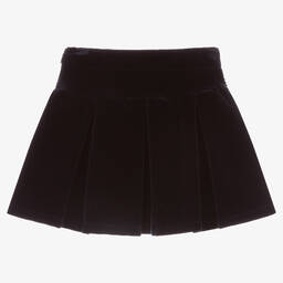 Balloon Chic-Girls Blue Velvet Skirt | Childrensalon Outlet