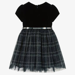 Balloon Chic-Girls Blue Velvet & Tulle Dress | Childrensalon Outlet