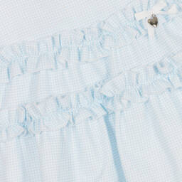 Balloon Chic-Girls Blue & White Cotton Dress  | Childrensalon Outlet