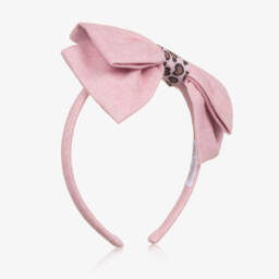 Balloon Chic-Girls Cotton Pink Leopard Headband | Childrensalon Outlet