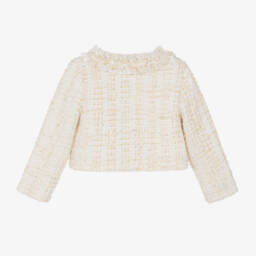 Balloon Chic-Girls Cream Tweed Coat | Childrensalon Outlet