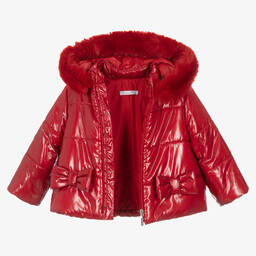 Balloon Chic-Girls Deep Red Puffer Jacket | Childrensalon Outlet